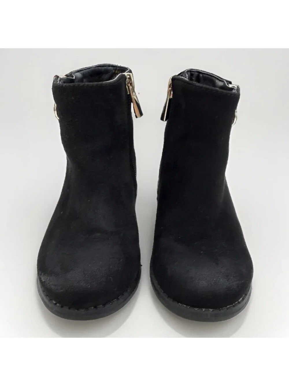 Michael Kors Little Girl  Emma Latica Side Zip Ankle Boots Size 7 Booties Black